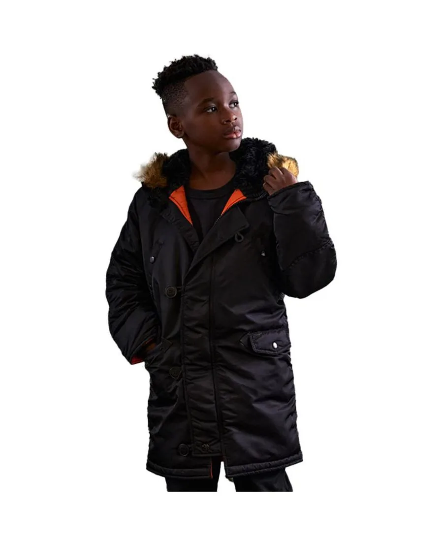 Детская парка N-3B Alpha Industries, черный