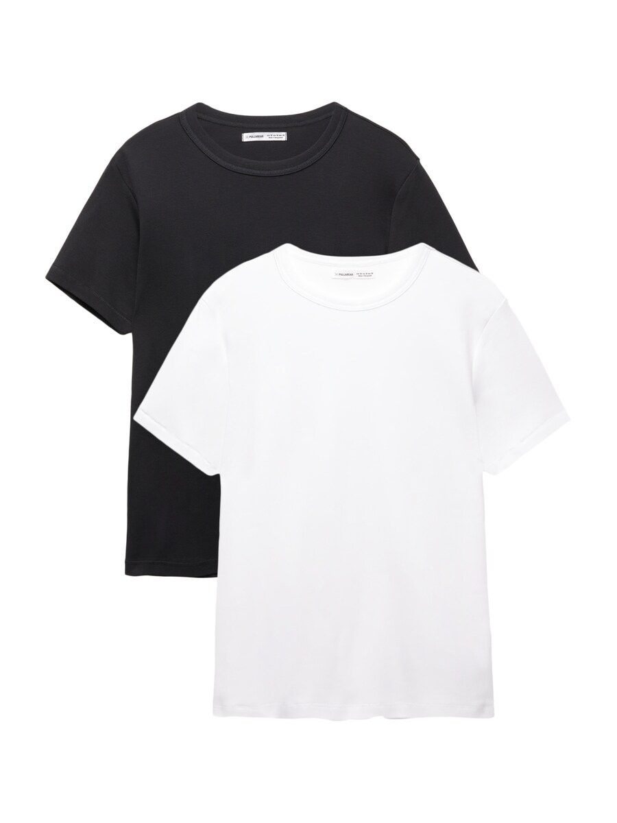 

Рубашка Pull&Bear, черный/белый