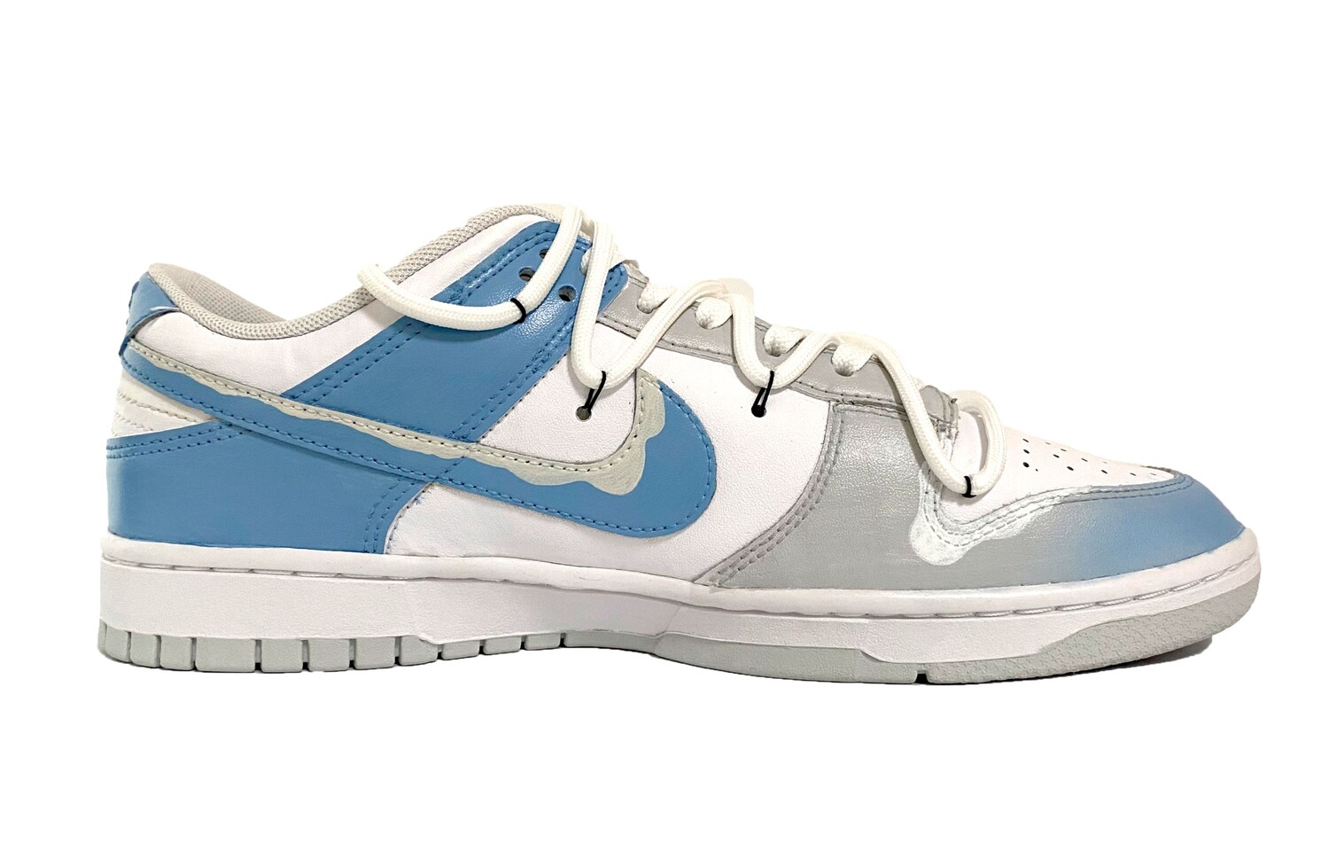 

Кроссовки для скейтбординга Dunk мужские низкие серый/синий Nike