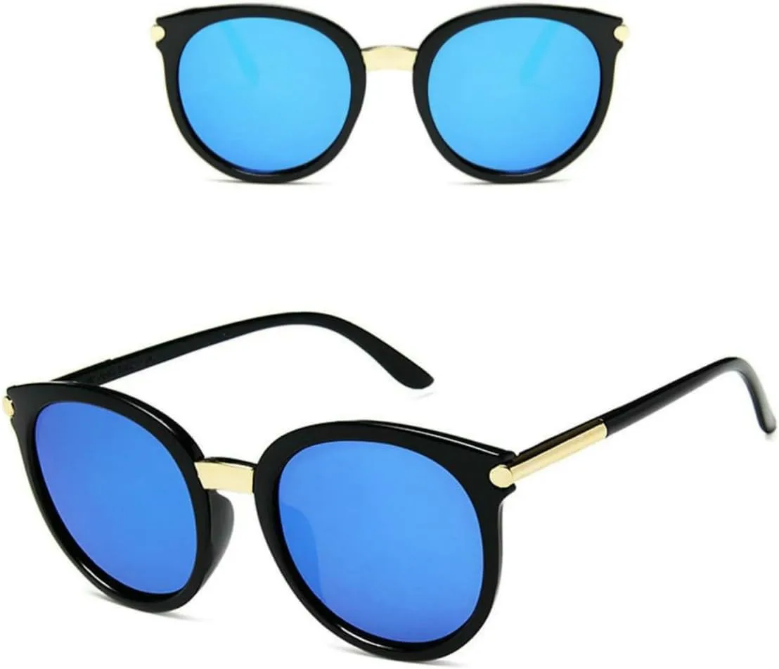 

Классические круглые солнцезащитные очки в стиле ретро для женщин, модные зеркальные солнцезащитные очки в стиле ретро с защитой от УФ-излучения UV400 DMMWCX, C2