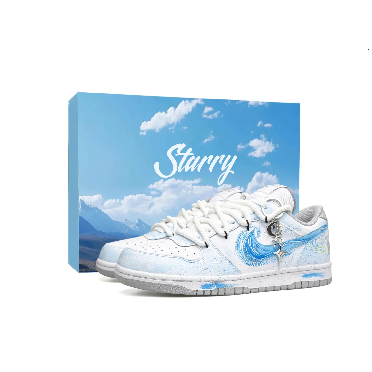 Кеды Nike Big Low White Blue