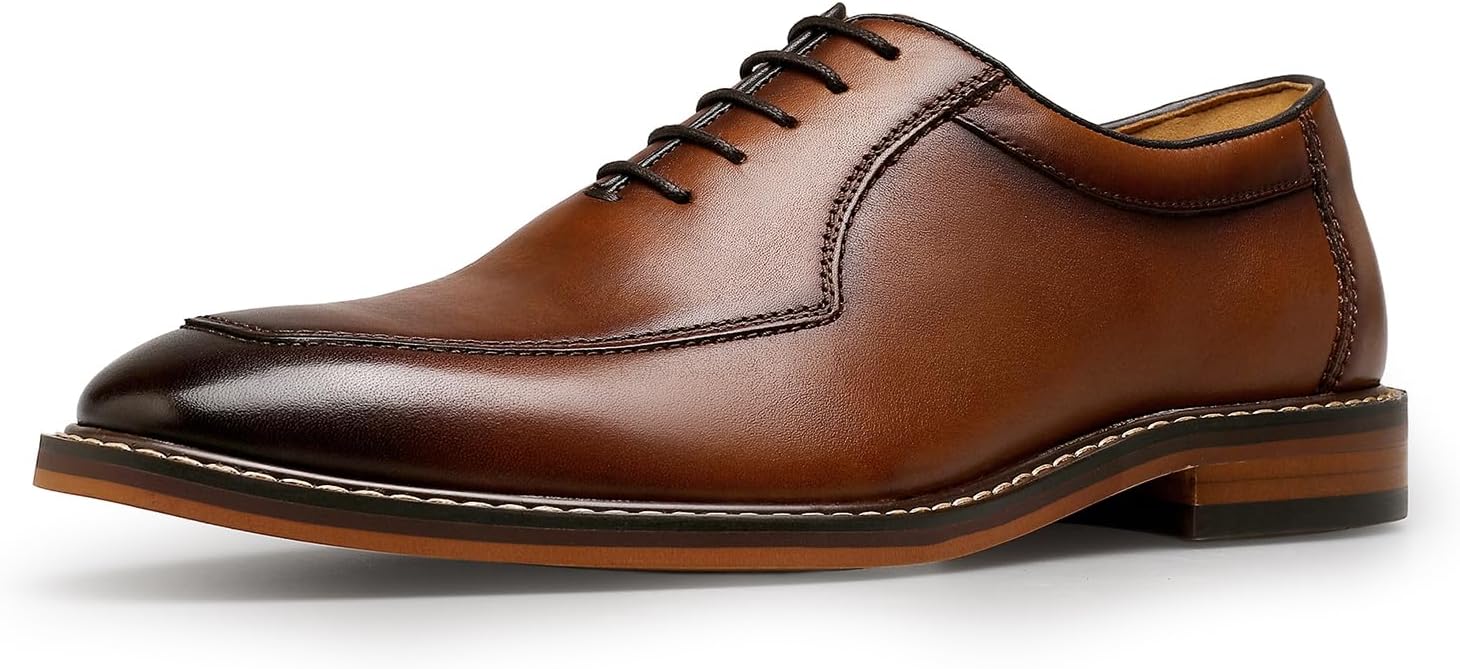 

Мужские классические туфли оксфорды из натуральной кожи для мужчин, удобные формальные деловые с шнуровкой, без складок, мужская обувь Desai, коричневый