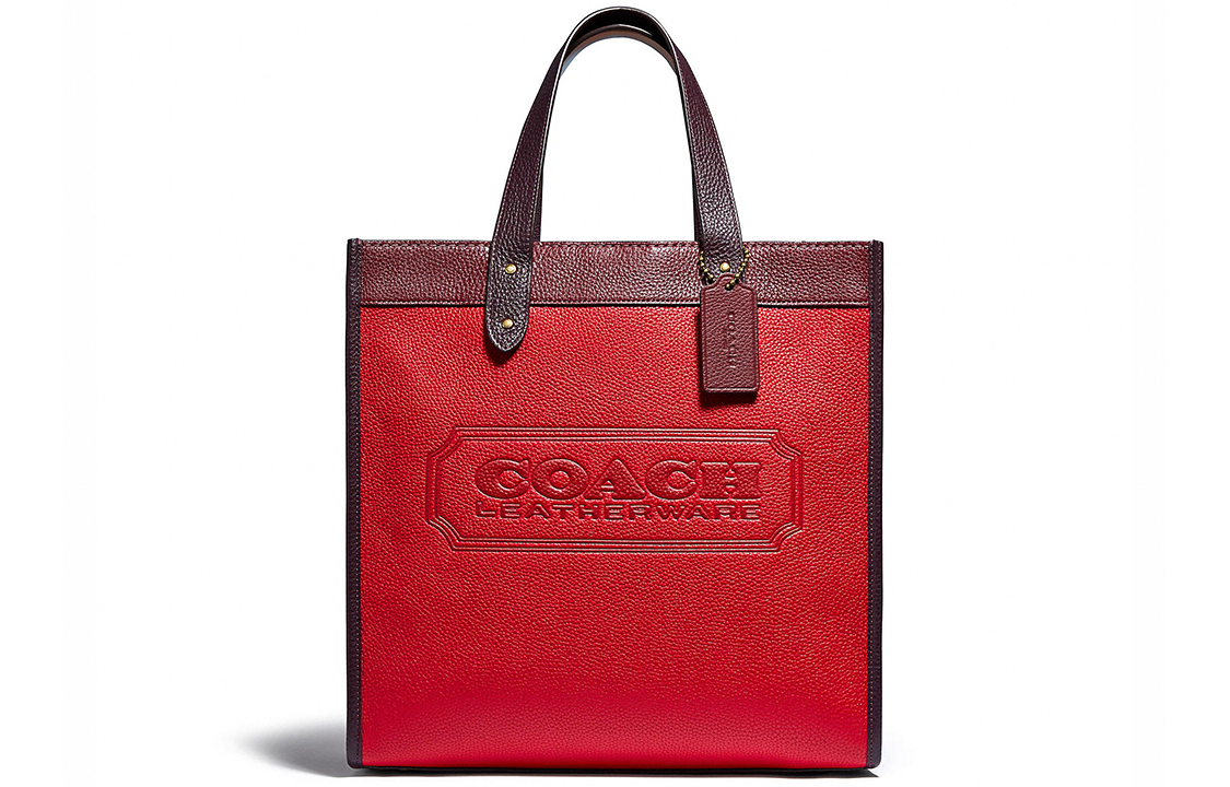 

Coach Женская сумка-шоппер, сумка через плечо, сумка на одно плечо, большая, красная
