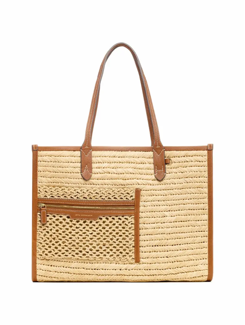 

Сумка-тоут Pocket Anya Hindmarch, бежевый