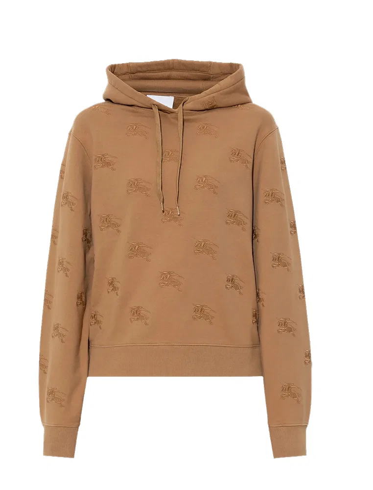 Худи Burberry, вышивка EKD, верблюжий, коричневый