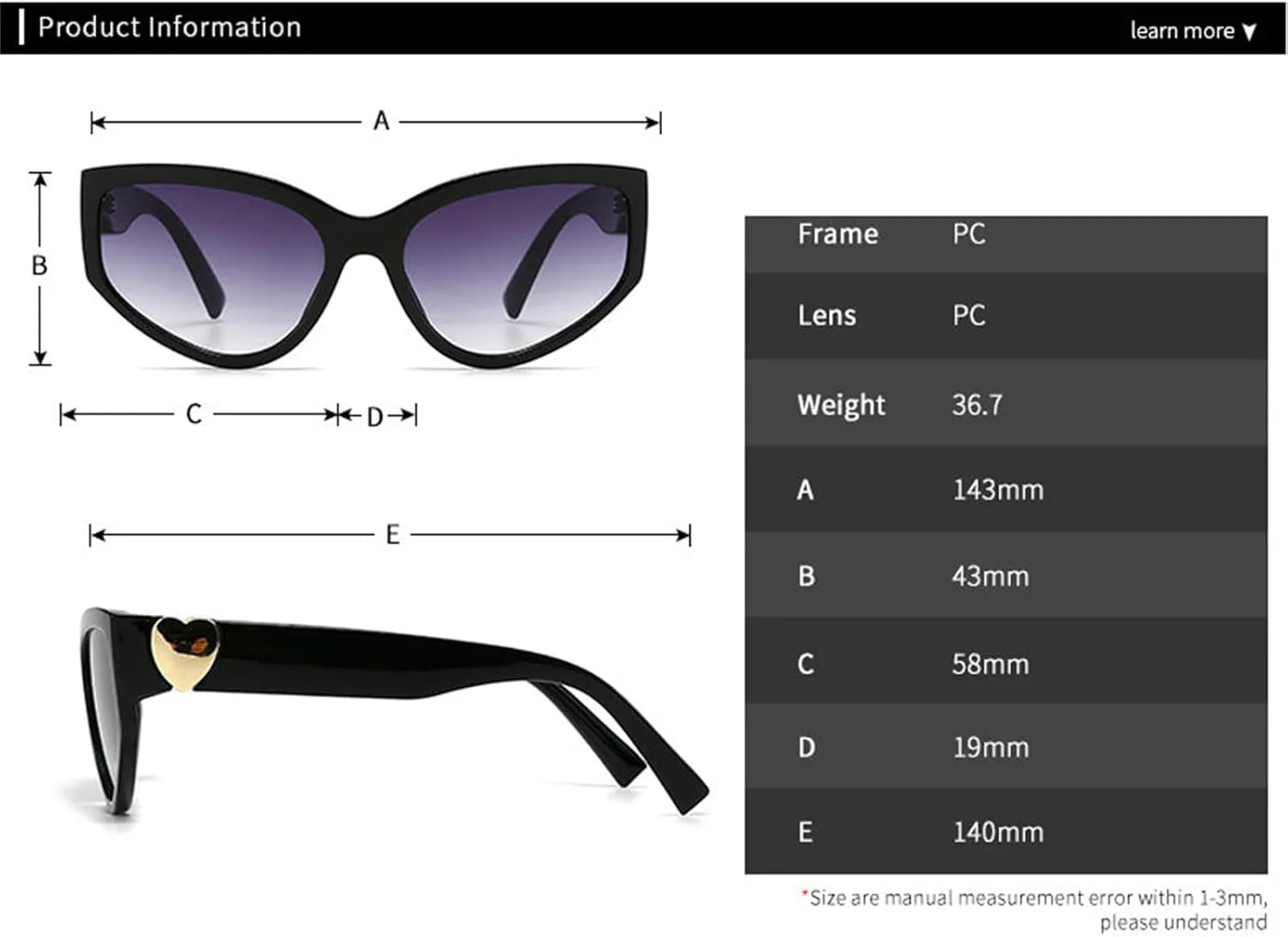 

Солнцезащитные очки Willochra Fashion Cat Eye для женщин, классический винтажный стиль, в форме сердца, защита от УФ-излучения UV400, модные, для путешествий, F27, C5