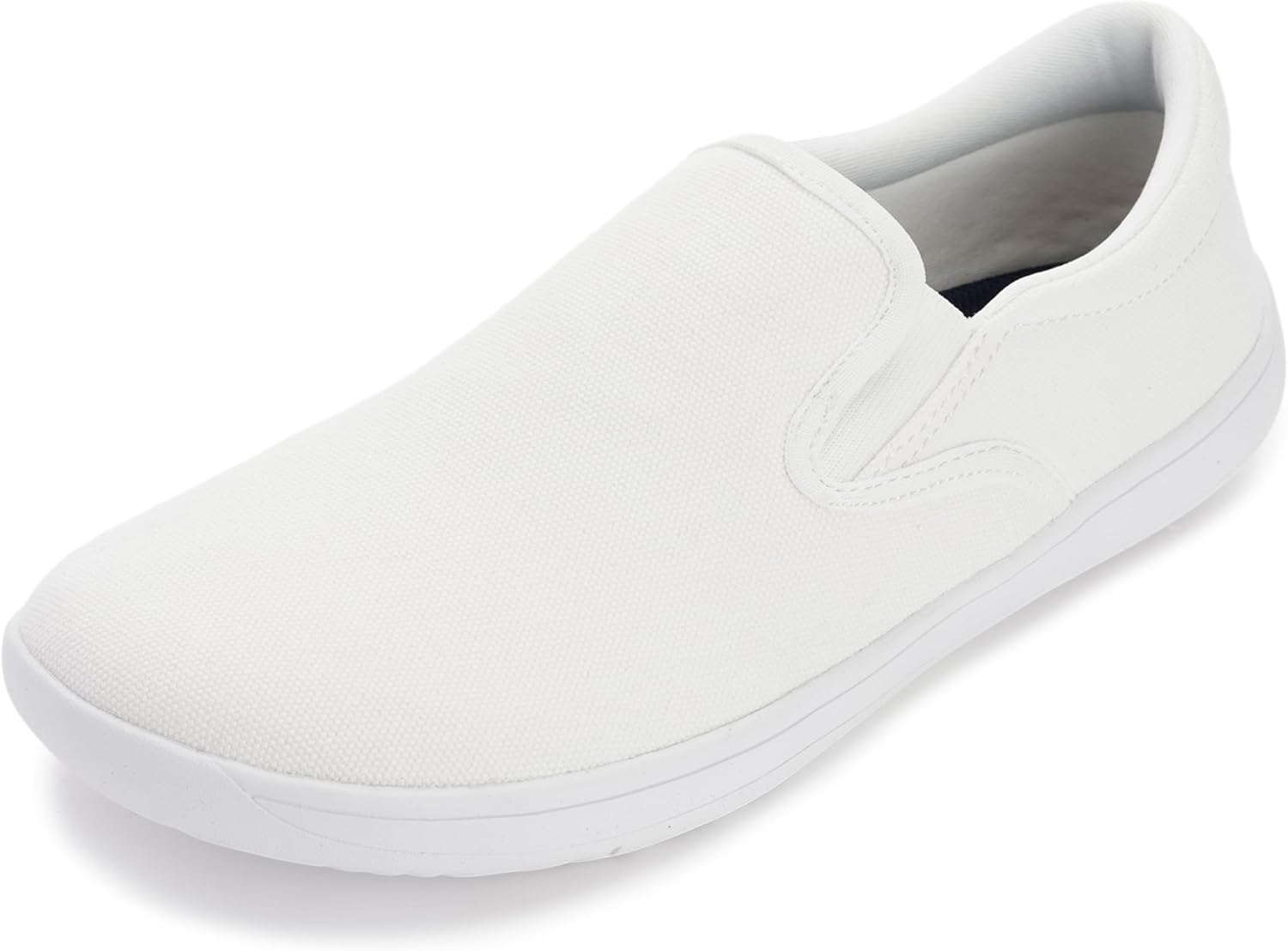 

Мужские слипоны WHITIN с широкой носочной частью, Минималистичные кроссовки, Подошва с нулевым перепадом, белый