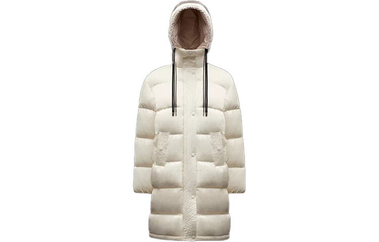 

Пуховик женский кремово-белый Moncler