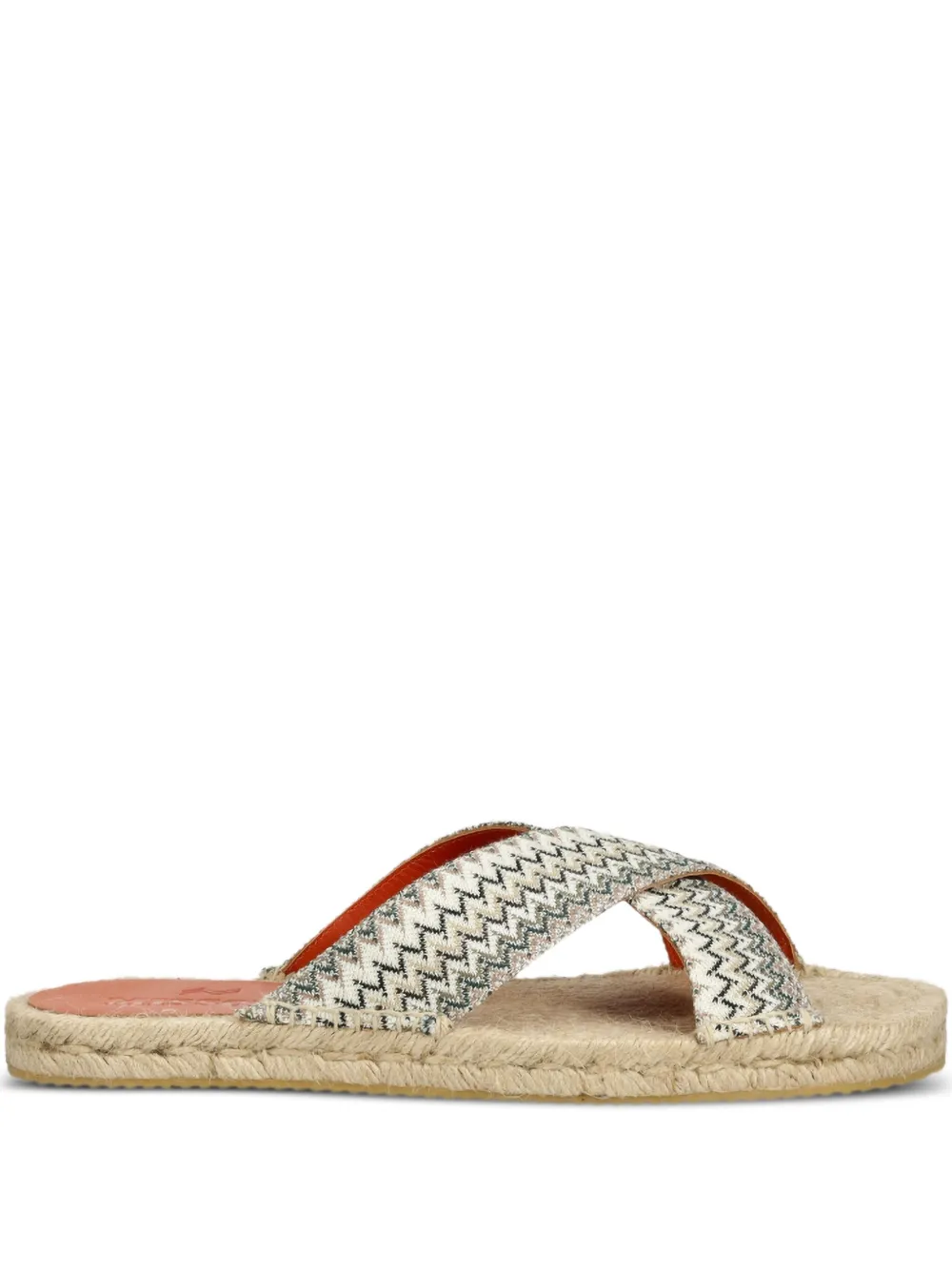 Шлепанцы с перекрестными ремешками Missoni, нейтральный