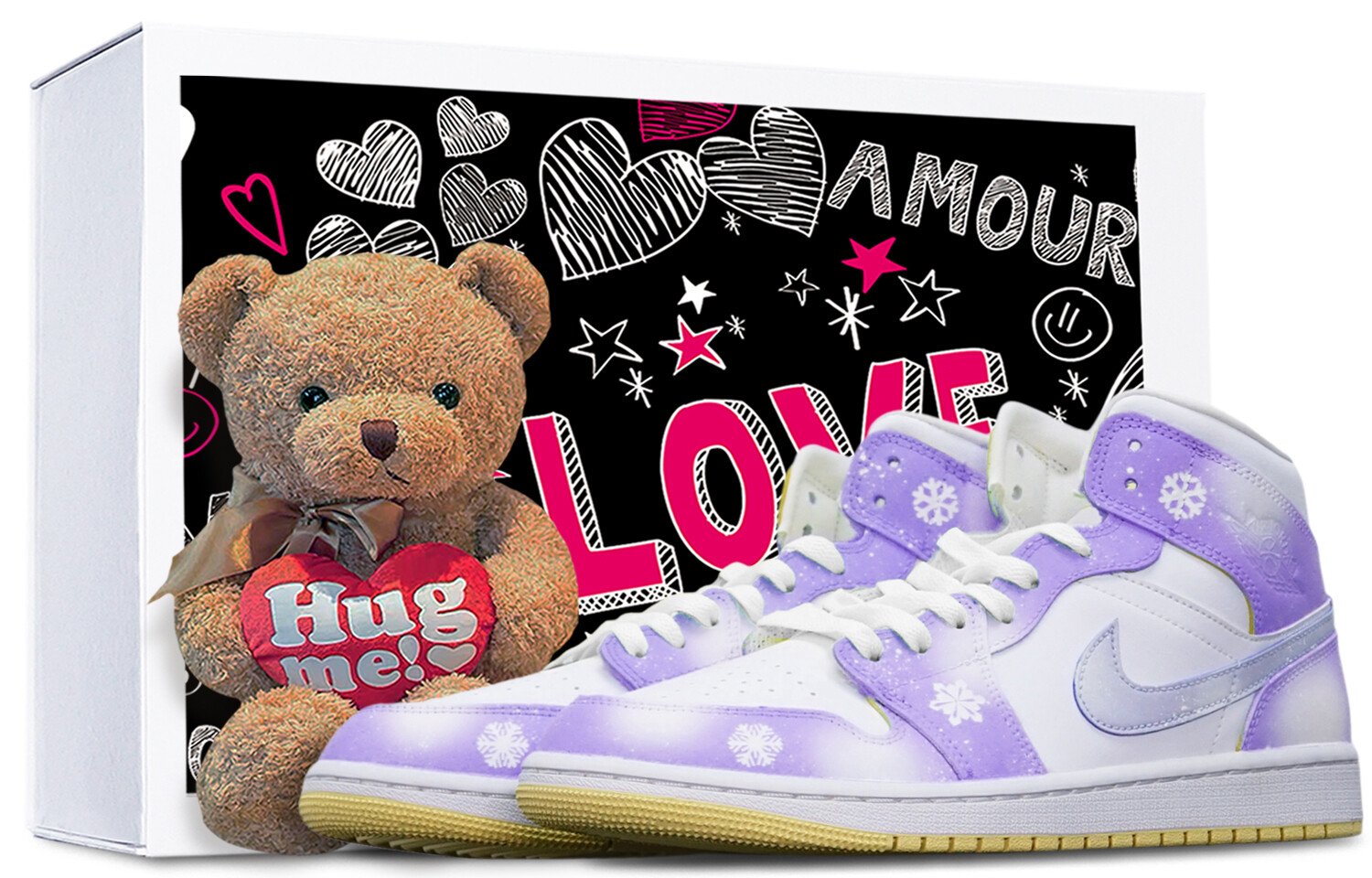 

Кроссовки Air JORDAN 1 Vintage Basketball Shoes Women's Mid-Top Purple White