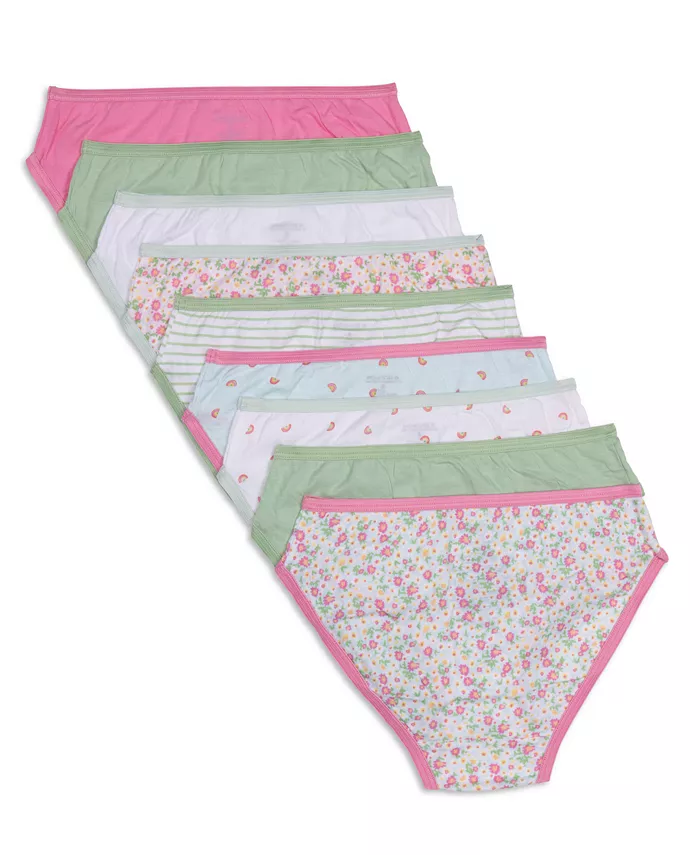 Бикини для девочек Little & Big Girls Sketchy Floral, набор из 9 штук Maidenform, розовый — фото 2