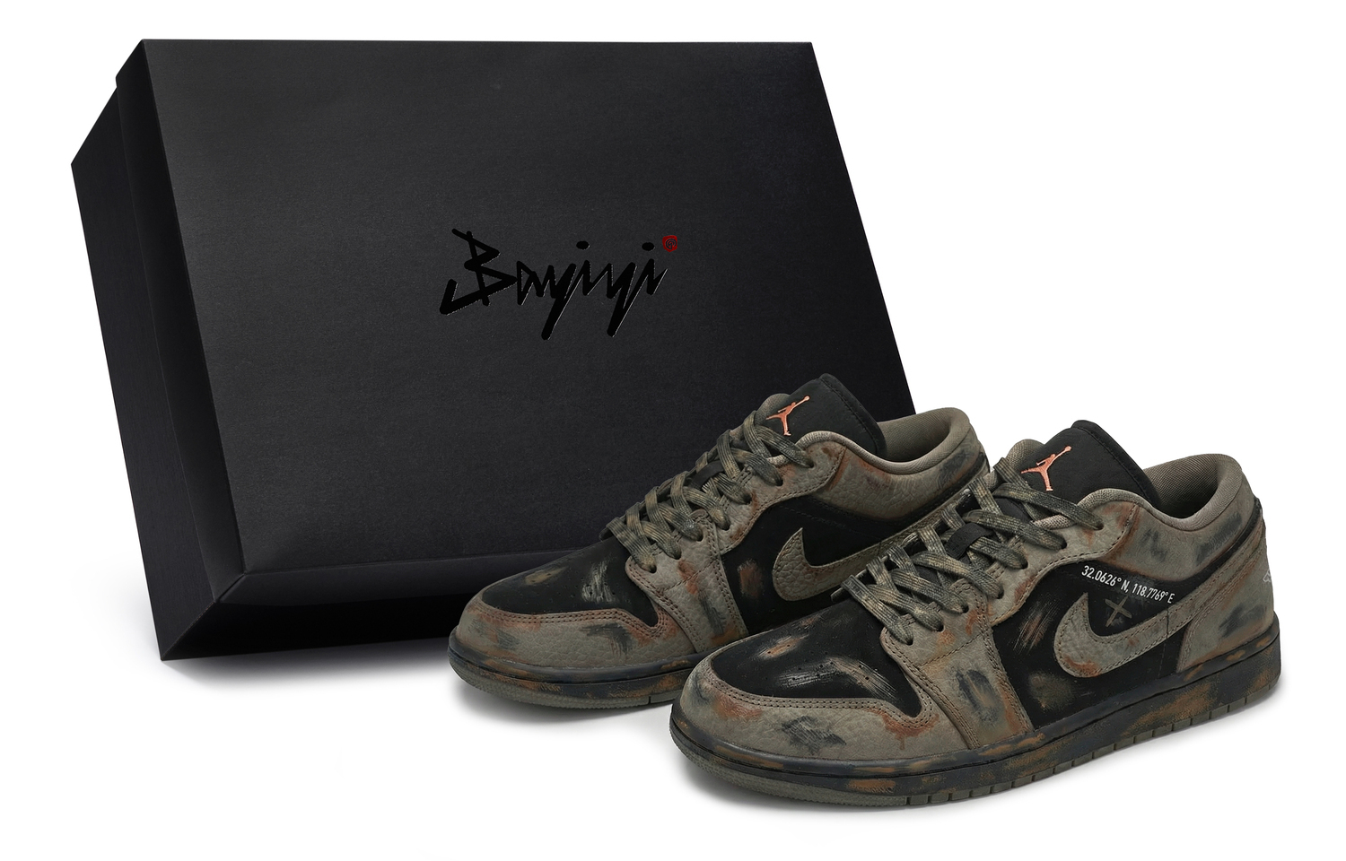 

Air 1 811 Manufacturing, Jinling Ancient Sites, износостойкие низкие винтажные баскетбольные кроссовки Unisex Jordan, черный желтый зеленый