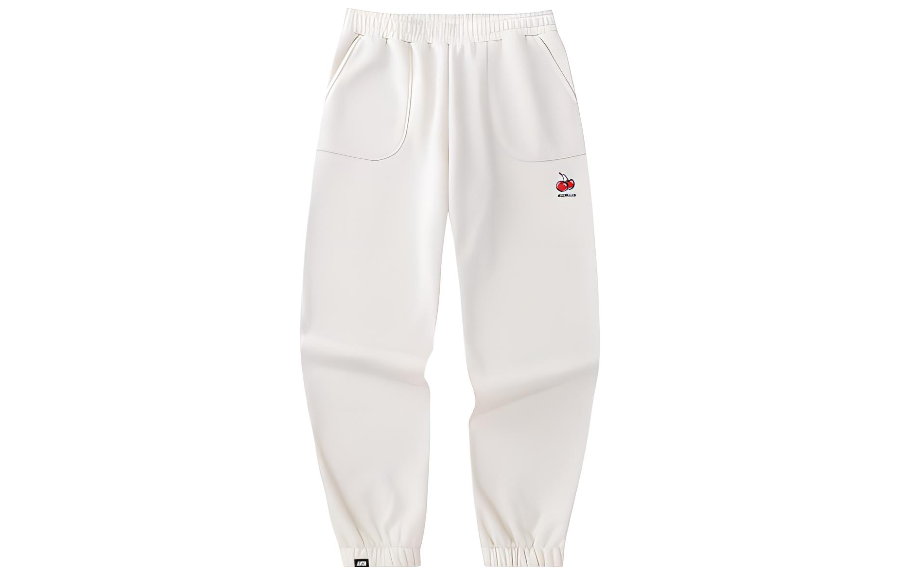 

Anta Sports Life Collection Вязаные спортивные брюки женские, цвет Euryale Stone White