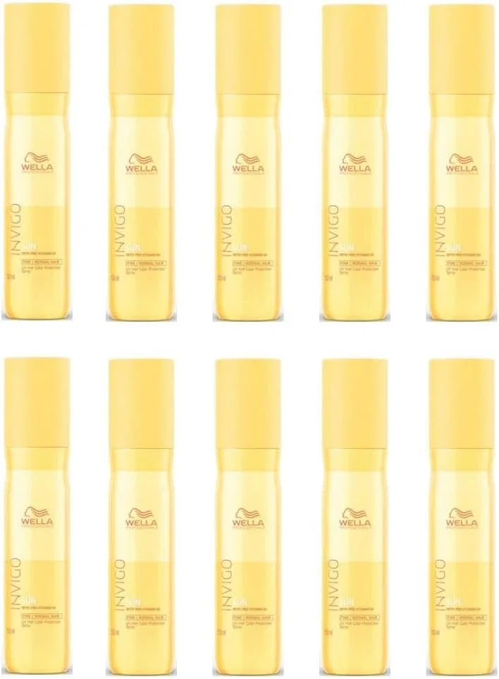 Спрей для волос с SPF Wella Invigo Sun UV Color Protection 150 мл, набор 10 шт