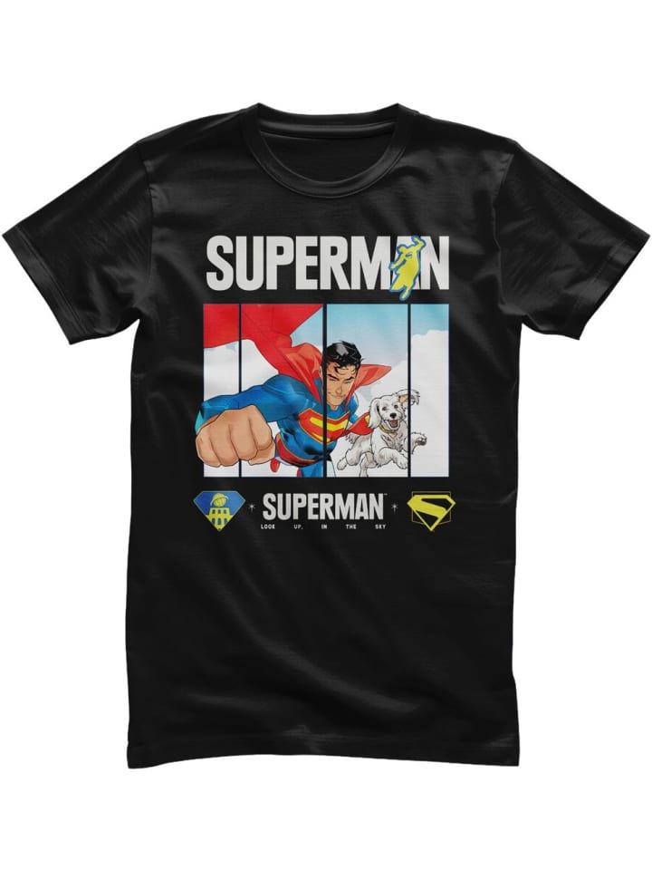 

Футболка Superman Look Up T-Shirt черного цвета Superman, Черный, Футболка Superman Look Up T-Shirt черного цвета Superman