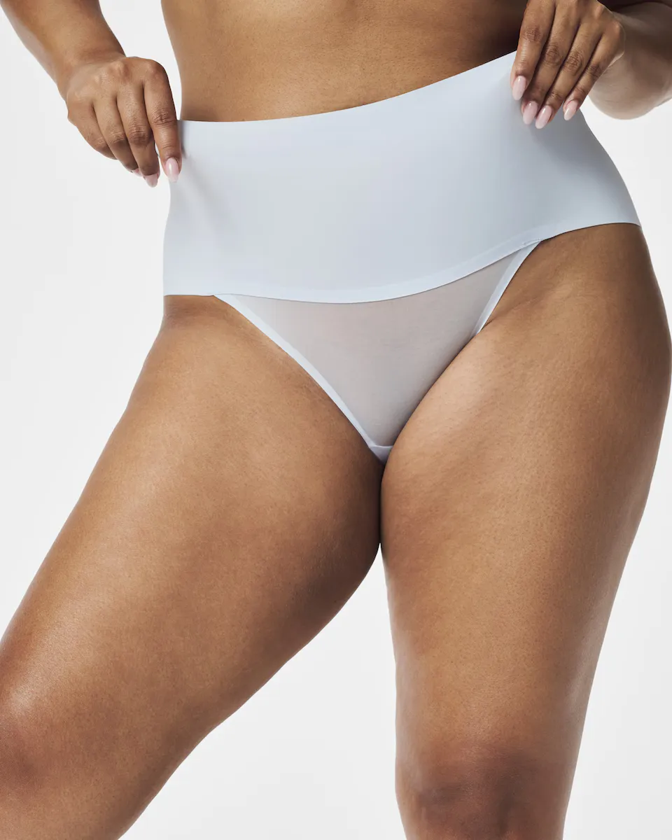 

Бесшовные моделирующие трусики с завышенной талией Spanx, синий