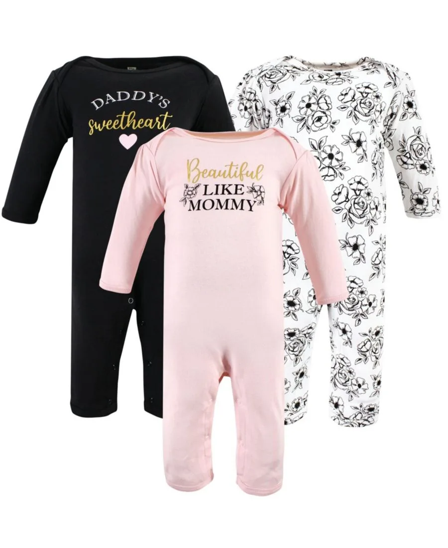Мягкий хлопковый комбинезон для девочек Hudson Baby, Mom Dad Toile