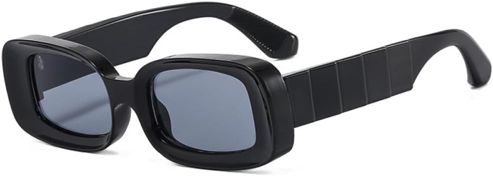 

Женские солнцезащитные очки в стиле ретро прямоугольной формы, модные оттенки конфетных цветов, защита от УФ-излучения UV400; мужские солнцезащитные очки с прозрачным градиентом generic, Black Grey