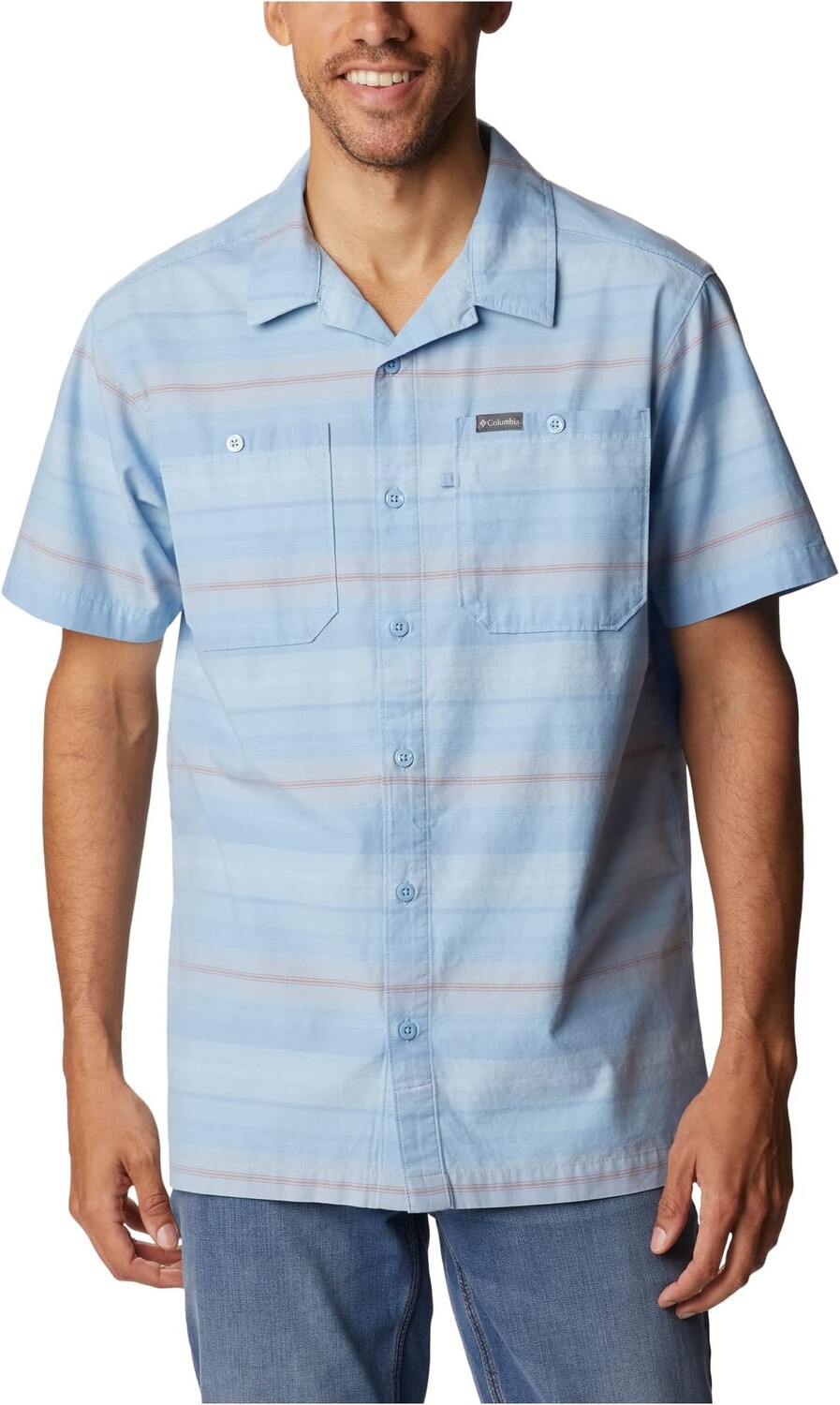 

Рубашка Columbia Scenic RidgeShort Sleeve, цвет Jet Stream Stripe