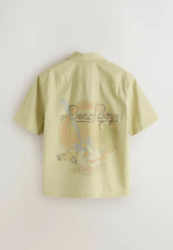Футболка Next, Regular fit print short sleeve shirt, бежевая — фото 2