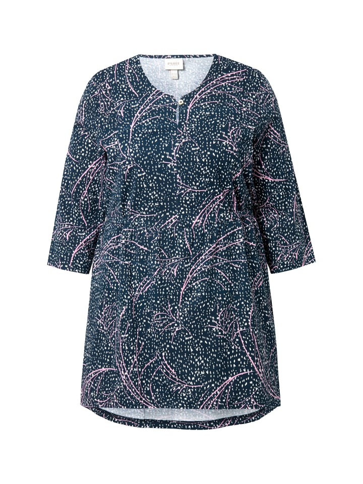 

Длинная рубашка темно-синего цвета Ulla Popken