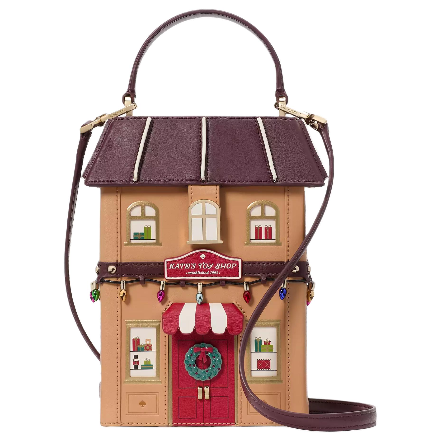 

Kate Spade Кожаная женская сумка через плечо с одним ремнем коричневая разноцветная