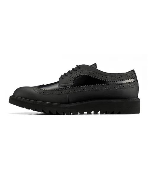 Мужские кожаные броги THE ONITSUKA BROGUE бордовые — фото 4