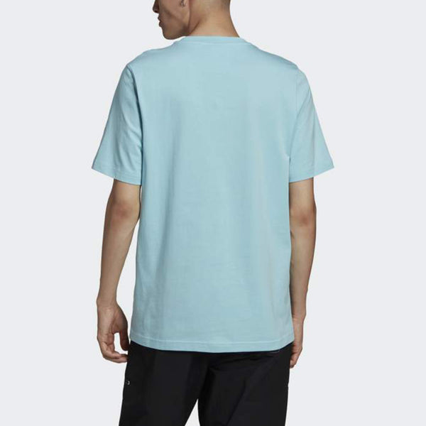 Футболка originals worm tee printing sport short sleeve men's light blue Adidas, голубой — фото 3