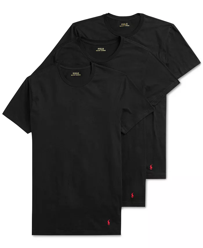 Мужские майки-борцовки Big and Tall, 3 штуки Polo Ralph Lauren, черный — фото 2