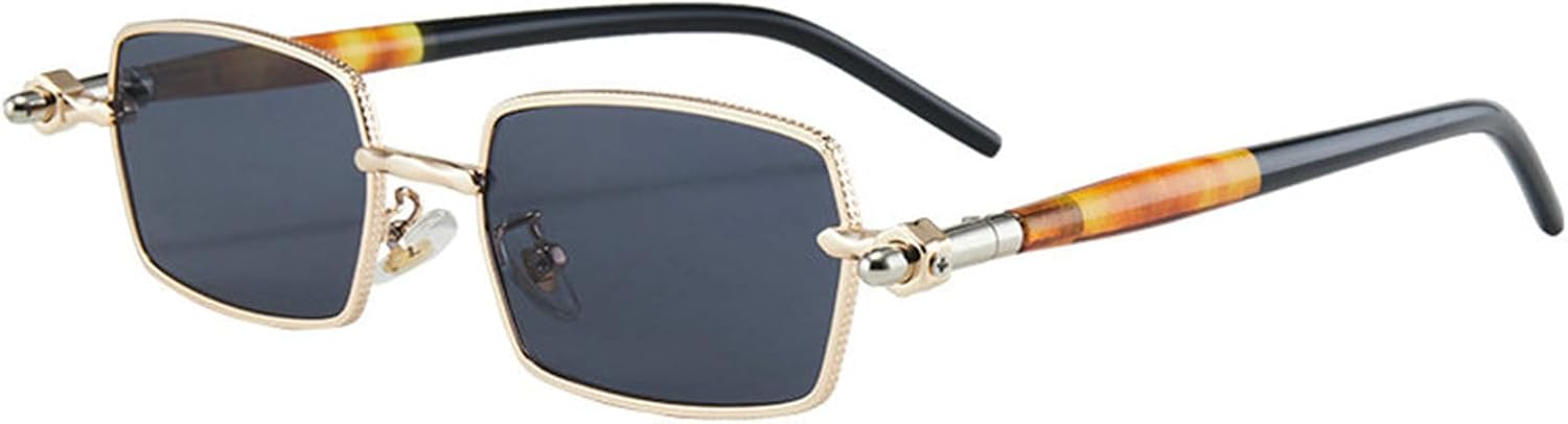 

Солнцезащитные очки Helena Trendy Rectangle для женщин, металлические солнцезащитные очки золотистого цвета, квадратные солнцезащитные очки для женщин с защитой от УФ-излучения, C5