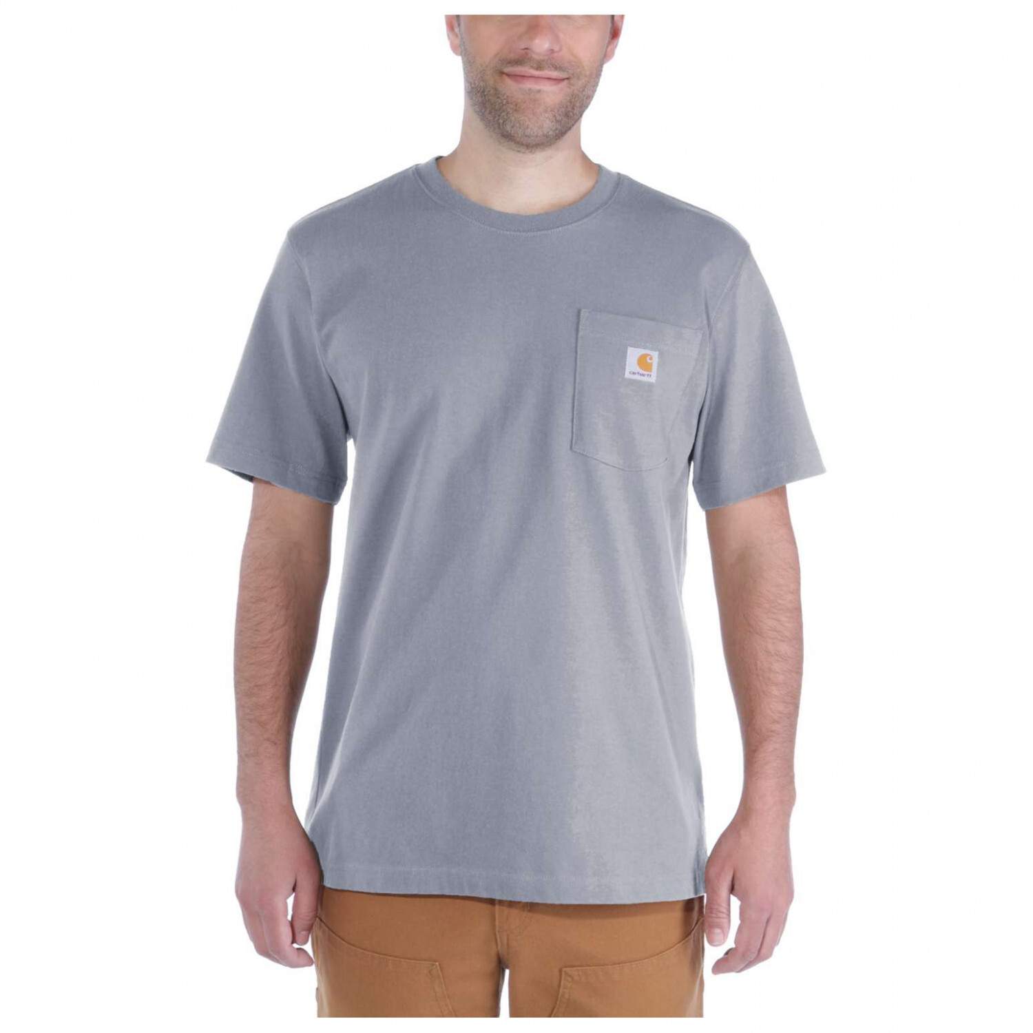 

Футболка Carhartt Workw Pocket S/S, цвет Heather Grey