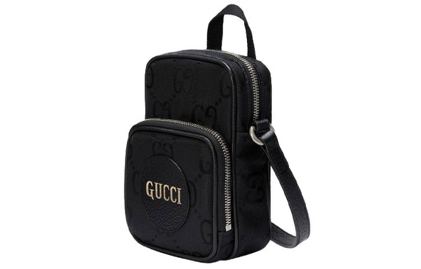 Сумка off the grid otg environmental friendly series logo leather logo nylon handbag mini / black Gucci, черный — фото 2
