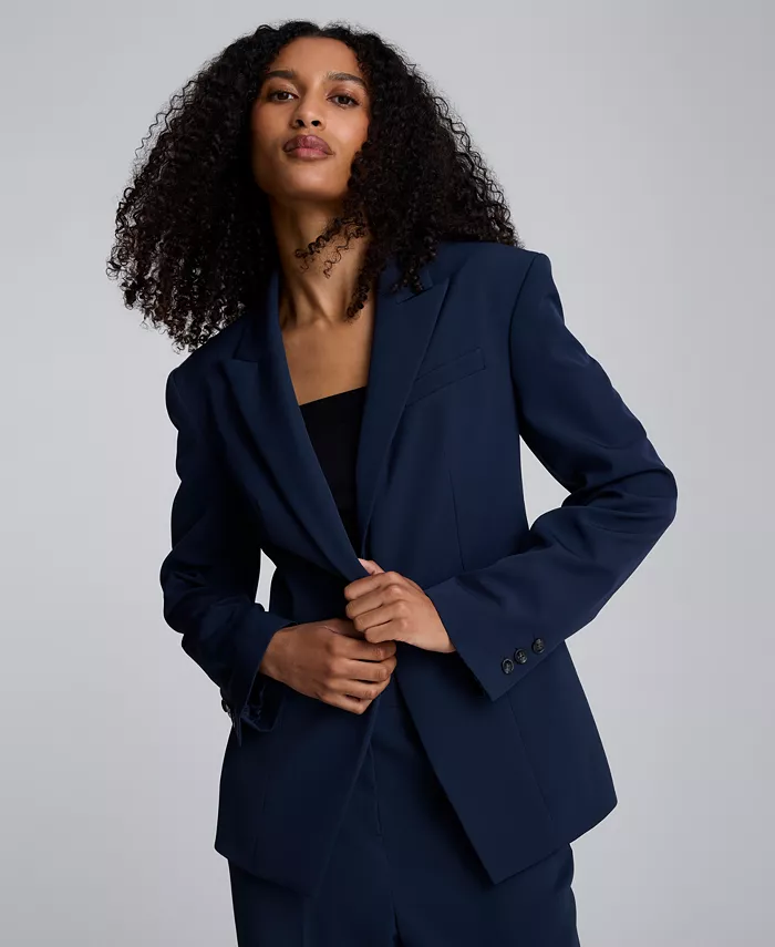 

Женский облегающий блейзер с заостренными лацканами Kenneth Cole, синий