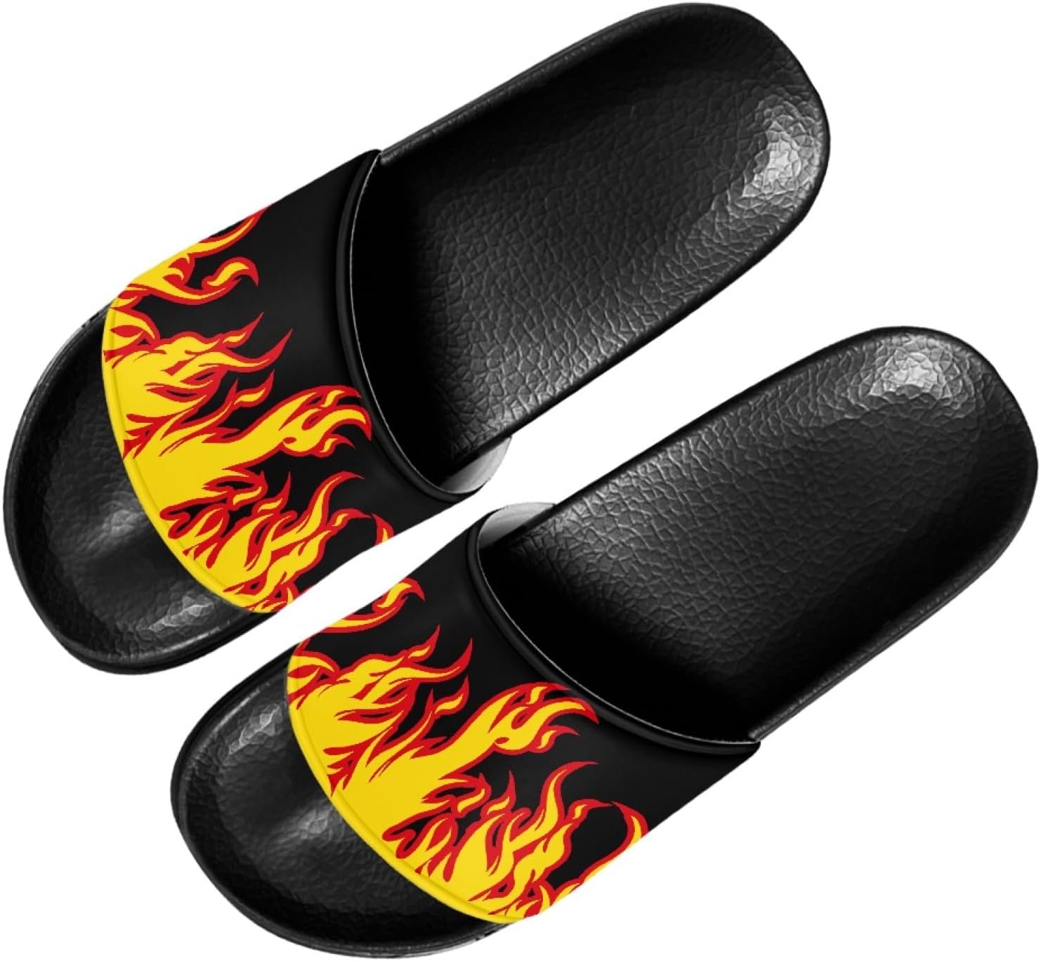 

Мужские и женские слайд-сандалии Forchrinse с ямайским флагом, для дома и улицы, легкие мягкие шлепанцы для душа, Burning Fire