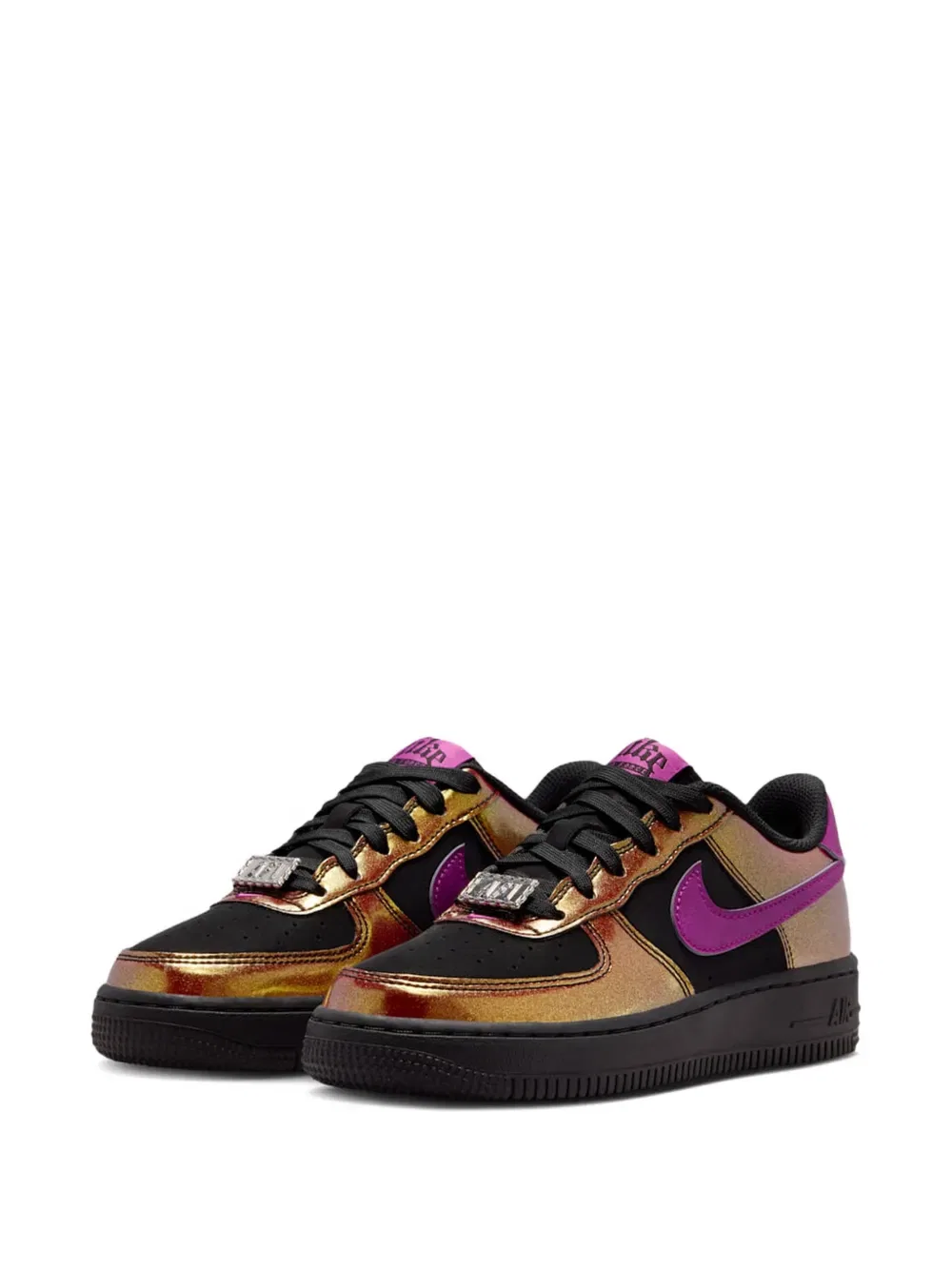 Кроссовки Air Force 1 LV8 "Glam Rock" Edition на шнуровке Nike Kids, черный