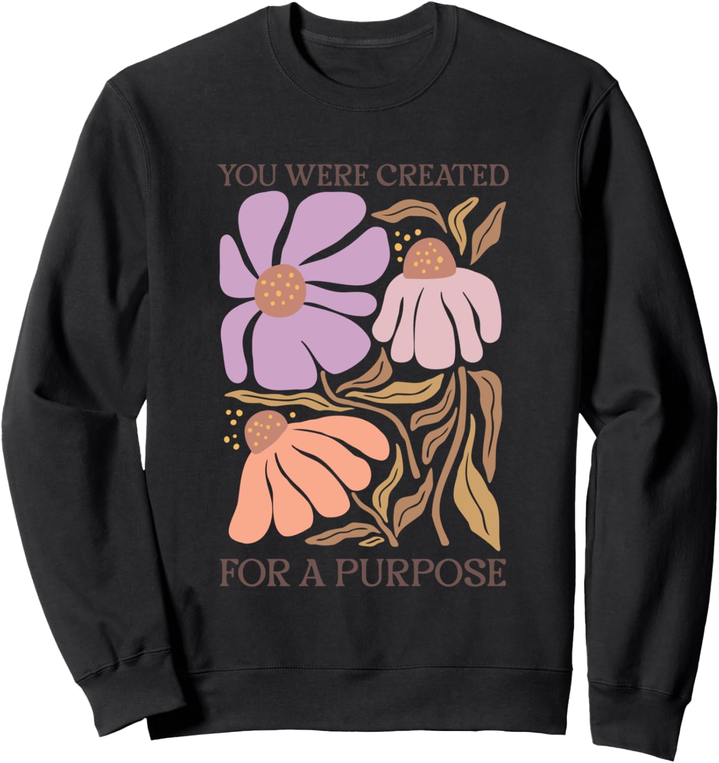 

Ты был создан для определенной цели. Вдохновляющие цитаты. Толстовка Biblical Floral Inspiration Faithful Scripture, черный