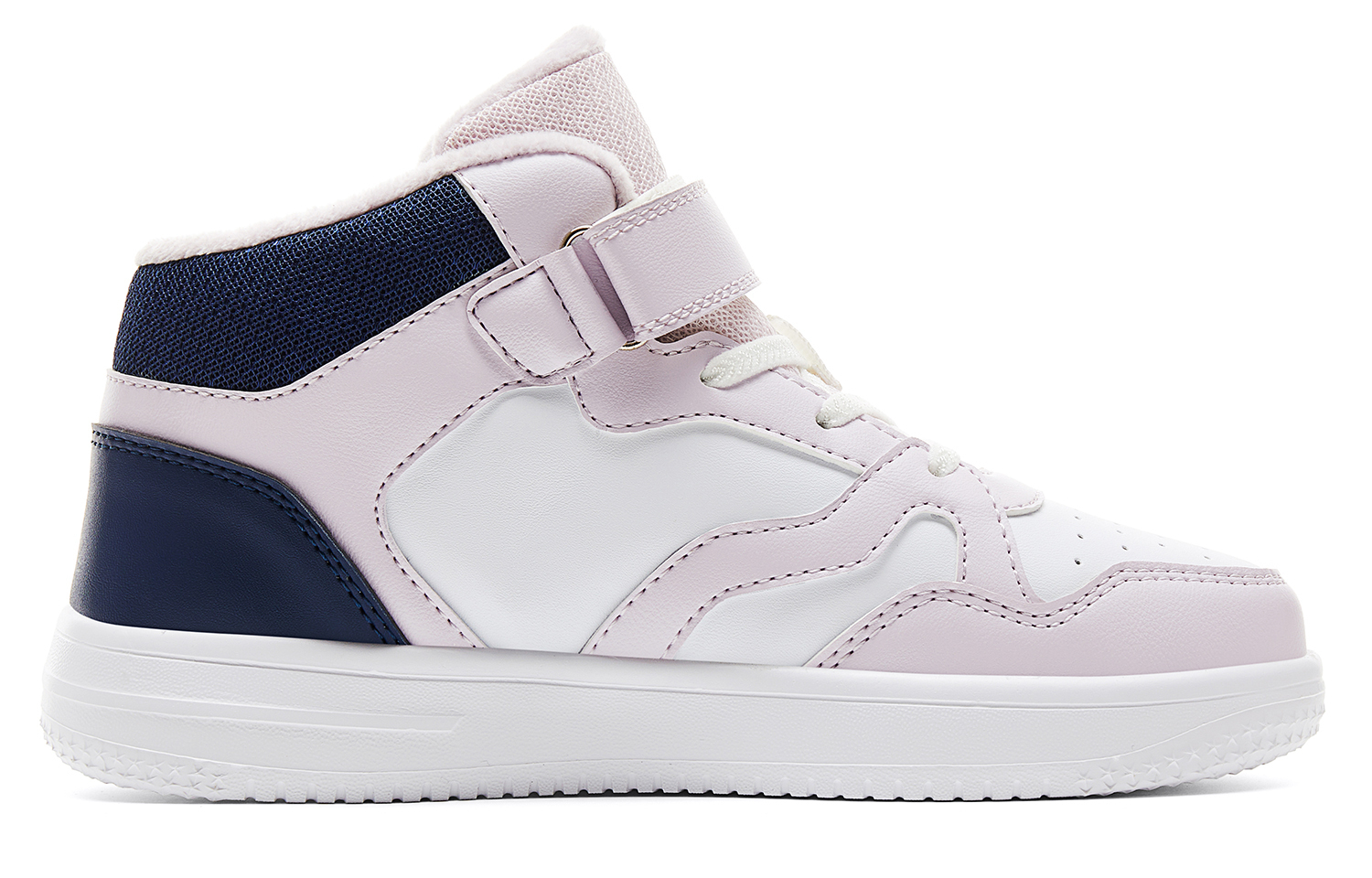 PEAK Нескользящие утепленные детские скейтбординговые туфли light purple large white kids — фото 2