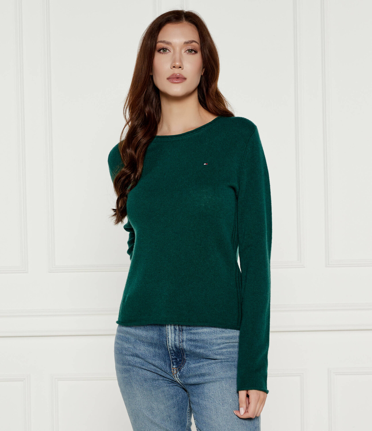 

Свитер из шерсти Tommy Hilfiger Regular Fit, цвет verde bottiglia