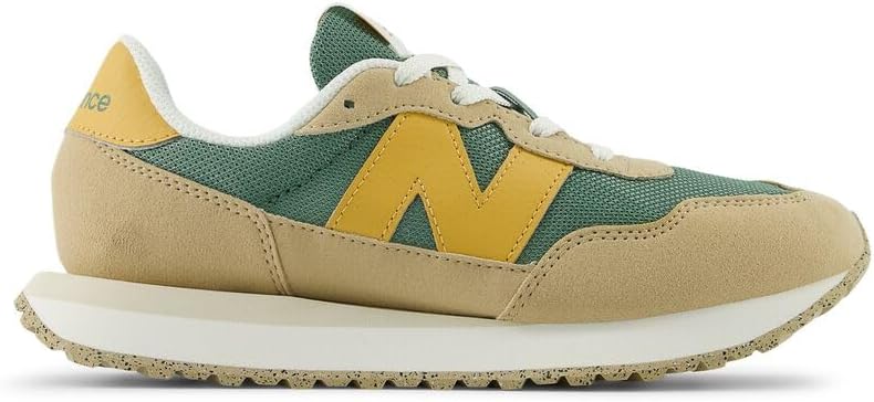 Кроссовки New Balance Kids 237 V1 на шнуровке, Dark Juniper/Dried Apricot — фото 3
