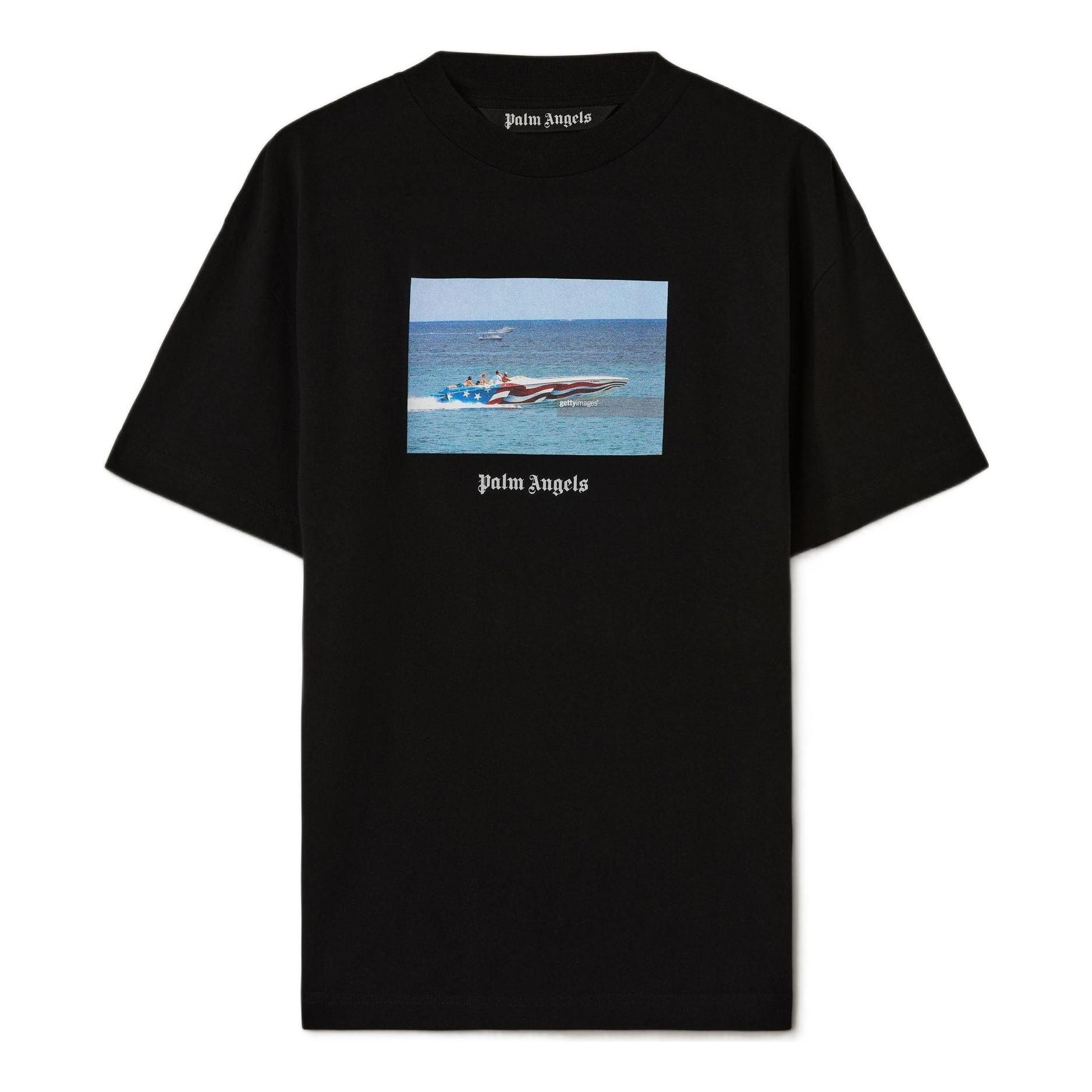 

Футболка Palm Angels Getty Speedboat Tee 'Black White'