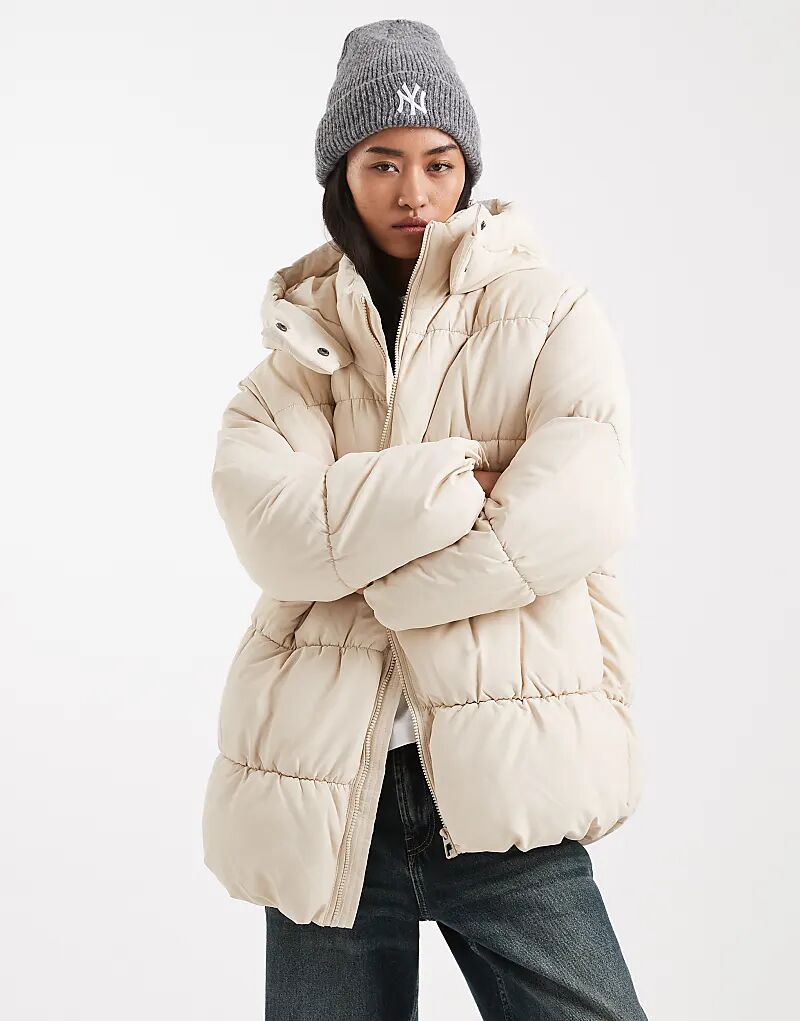 

Свободная стеганая куртка Vero Moda Luxe кремового цвета