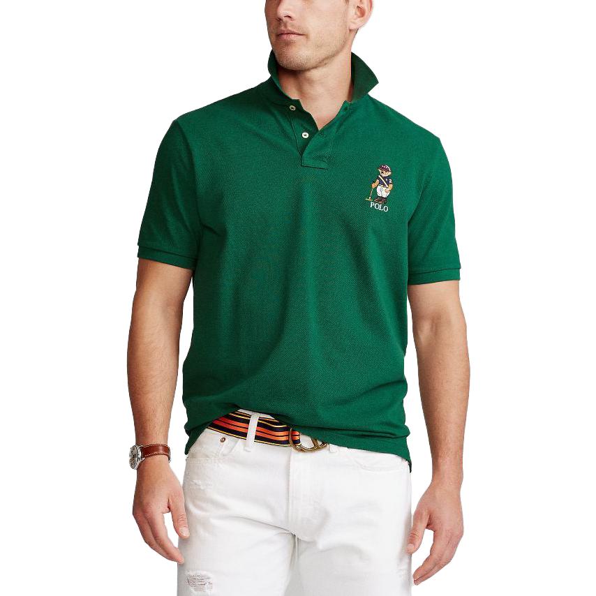 Поло с вышивкой собаки Polo Ralph Lauren, зеленый — фото 4