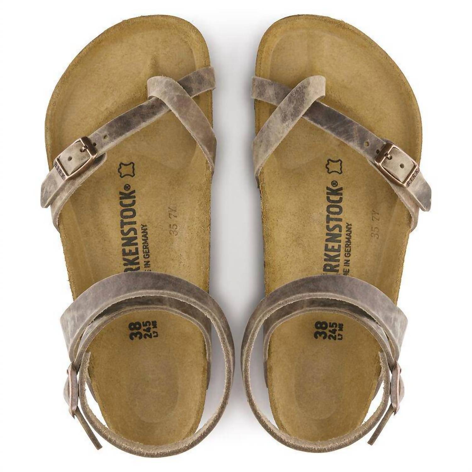 Женские мюли с ремешком на щиколотке Yara Birkenstock, Tobacco — фото 3
