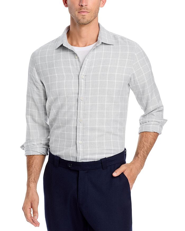 

Мужская рубашка на пуговицах в клетку Bloomingdale's The Men's Store at Bloomingdale's, серый
