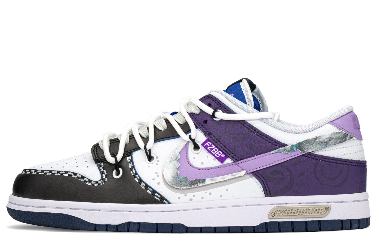 

Кроссовки Nike Dunk Skateboarding Shoes Men Low-top Black/purple, фиолетовый