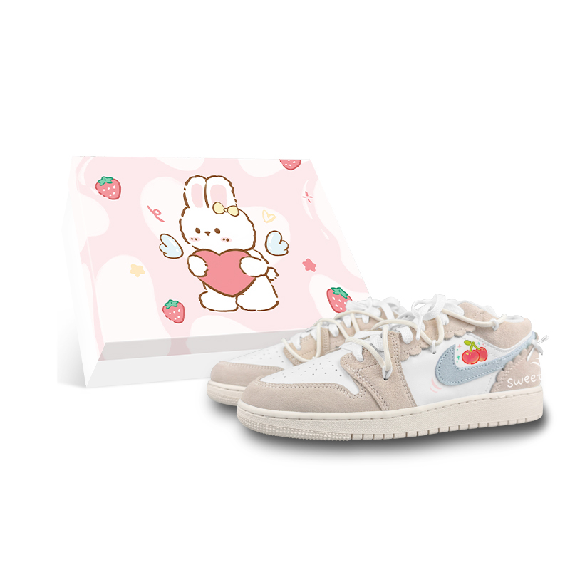 

Jordan Air 1 Low top детские баскетбольные кроссовки White Pink для подростков