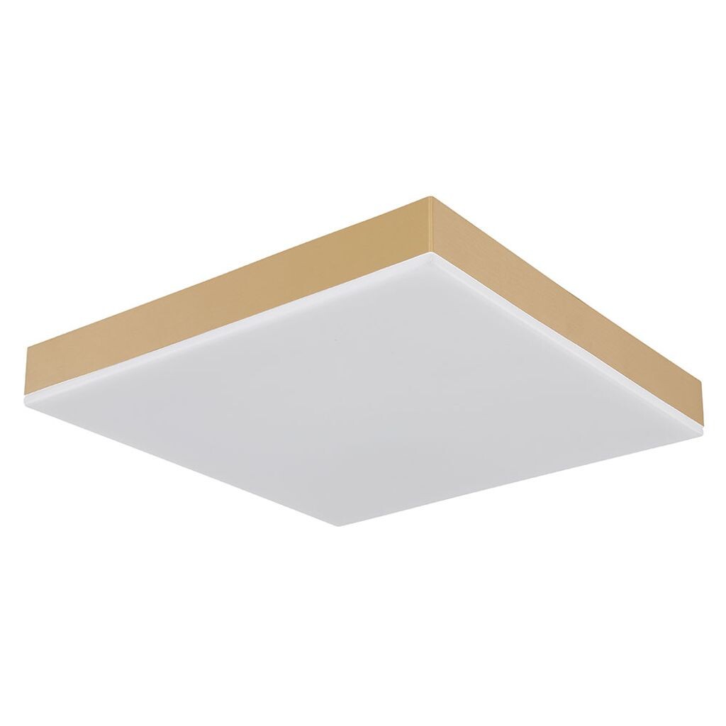 

Потолочный светодиодный светильник, металл, матовая латунь, 30x30 см Globo Lighting