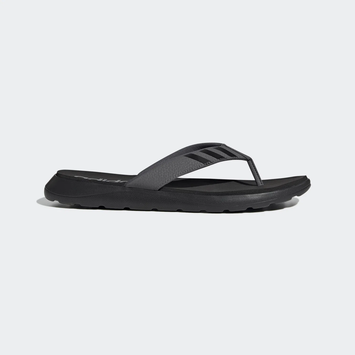 Мужские шлёпанцы Adidas Comfort Flip-Flop, чёрно-серые