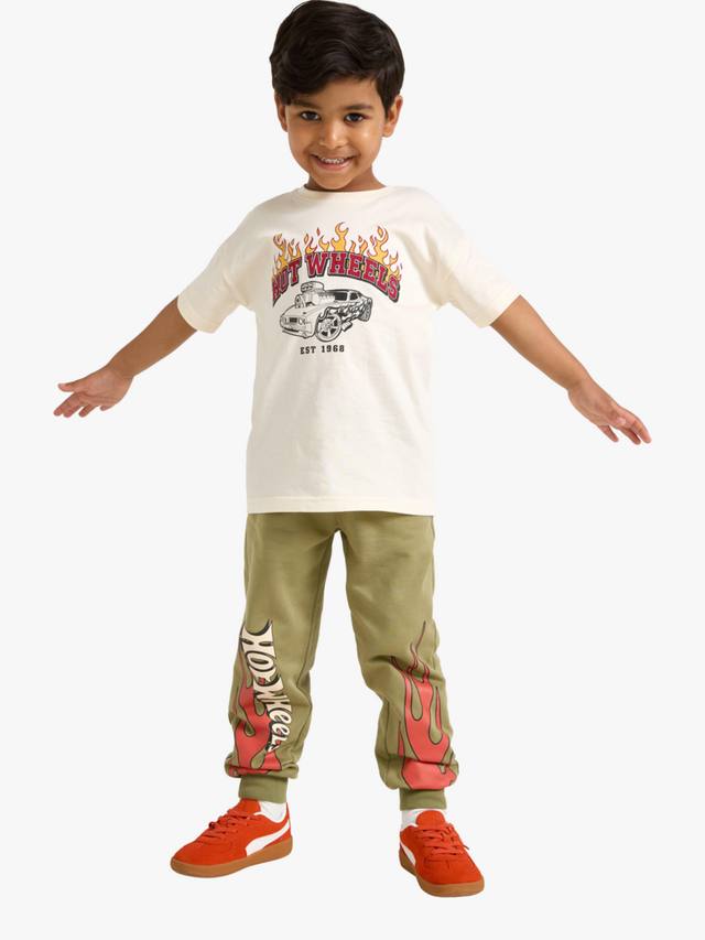 

Детские хлопковые джоггеры Hot Wheels Lindex, Light Dusty Green