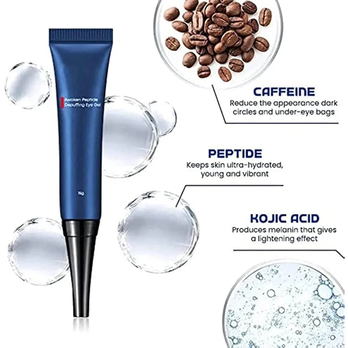 Мужской пептидный гель для век Awaken Peptide Lifting Eye Gel ‎Spayeim, 5 Pieces. — фото 2